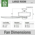 thumbnail image 6 of Hunter - Builder Indoor Ceiling Fan, 52-inch, Matte Black, Traditional-style, 3-speed WhisperWind Motor, 53243, for living rooms, bedrooms, home offices, kitchens, 6 of 12