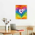 thumbnail image 3 of JRXY Framed Canvas Wall Art for Living Room LGBT Ombre Rainbow Love Wall Decor, Gay Lesbian Event Aesthetic Paintings for Bedroom Office Kitchen Bathroom, Ready to Hang Wall Pictures  12x16 in, 3 of 5