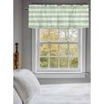 thumbnail image 4 of Kitchen Valances for Window, Sage Green Linen Striped Light Filtering Rod Pocket Valance Curtain, Vintage Farmhouse Short Curtains Window Topper for Bedroom Bathroom Living Room 54x18in, 4 of 8