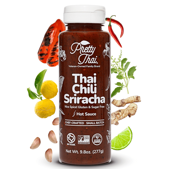 Pretty Thai- Thai Chili Sriracha, 9.8 oz (Pack of 2)