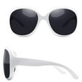 thumbnail image 4 of Joopin Oversized Polarized Sunglasses for Women, Ladies Vintage Thick Big Frame Sun Glasses Shades (Shiny White), 4 of 7