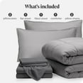 thumbnail image 7 of Bare Home 7-Piece Bed-in-a-Bag - King, Light Gray with Gray Sheet Set, 7 of 7