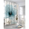 thumbnail image 3 of Watercolor Blue Flowers Shower Curtain, Vintage Background Pastoral Style Waterproof Shower Curtain Set with 12 Hooks Lightweight Washable Fabric Shower Curtains for Bathroom 72x84 Inches, 3 of 6