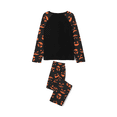thumbnail image 4 of AIGUR Family Matching Halloween Pajamas Set Bat  Letter Print Holiday Pajamas Glow in Dark Sleepwear Dad Mom Kids PJs, 4 of 10
