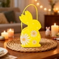 thumbnail image 6 of Easter Egg-Shaped Candy Gift Bag - Durable Reusable Paper Tote with Vibrant Bunny & Egg Prints, Sturdy Construction for Easter Egg Hunt, Festive Holiday Storage Bag, 4.72*3.54*8.27in, Yellow, 6 of 6
