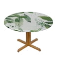 thumbnail image 3 of WYYP Green Leaves White Watercolor Painting Round Table Cover Outdoor Picnic Camping Indoor Kitchen Dining Party 100% Polyester Fiber White, 3 of 8