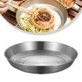 thumbnail image 3 of Silver 304 Stainless Steel Camping Dining Plate Camping Portable Cookware, 3 of 9