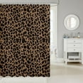 thumbnail image 2 of Leopard Print Fabric Waterproof Shower Curtain Cheetah Print Decor Bath Curtain Brown Wild Animal Bathroom Shower Curtain Set with Hooks Waterproof Polyester 36"W x 72"L (Pack of 1), 2 of 6
