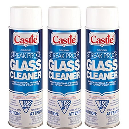 Castle C2003 Streak Proof Glass Cleaner, 3-Pack
