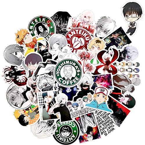WOCOCO Stickers for Tokyo Ghoul Stickers Style, Anime Stickers, Vinyl  Stickers for Hydroflask Laptop Water Bottle, Waterproof,Sun Protection, No  Residue Removal, Suitable as a Beautiful Gift (50 pcs) 