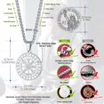 thumbnail image 4 of FaithHeart Norse Viking Compass Necklace for Men Stainless Steel Vegvisir Amulet Guiding Medal Pendant Jewelry Gift for Son Brother Christmas Birthday, 4 of 10