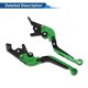 thumbnail image 5 of Palancas de freno y embrague cortas Unique Bargains para APRILIA SHIVER 900 2017-2020, palanca de freno ajustable en 6 posiciones, aleación de aluminio T6 6061, verde, 1 juego, 5 of 7