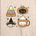 thumbnail image 3 of Instant Message - Fall Cat Icons - Women's Lightweight French Terry Long Sleeve Shirt, 3 of 6