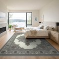thumbnail image 3 of ODIKA 9'x12' Washable Area Rug Beige Traditional Motifs Symmetrical Intricate Decorative Entryway for Master Suite, California King, Under Bed, Non-Shedding, Easy Care, 3 of 7