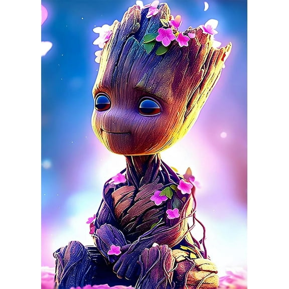 Diamond Painting Kits for Adults, Diamond Painting Stitch Gem Art Craft DIY Home Wall Decor 12x16 inch (Groot Diamond Painting)
