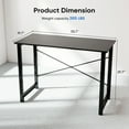thumbnail image 3 of edx 55 inch Computer Desk Modern Writing Desk, Industrial Office Desk, Sturdy Laptop Table for Home Office, Black, 3 of 6