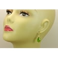 thumbnail image 2 of Green Simulated Peridot Earrings Faceted Pear Shape Teardrop Drops 14k Yellow Gold Filled Spyglass Designs, 2 of 2