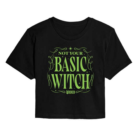 Wicked - Not Your Basic Witch - Juniors Cropped Graphic T-shirt