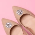 thumbnail image 6 of 2Pcs Elegant Rhinestone Shoe Clips Shoes Jewelry Decoration Wedding Crystal Shoe Buckle Heels Flower Decorative Removable for Sandals , Pink, 6 of 6