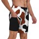 thumbnail image 2 of Fotbe Brown Black Cow Traje de Baño para Hombre – Shorts de Natación de Secado Rápido con Forro y Bolsillos-XX-Large, 2 of 6