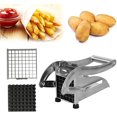 thumbnail image 2 of 1 cortador de patatas fritas Glit, cortador de patatas fritas de acero inoxidable, cortador de verduras, patatas fritas manuales, antideslizante, 25 x 12,9 cm, plateado., 2 of 5