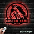 thumbnail image 2 of Craftnamesign Custom Horse Ranch Metal Wall Art LED Light, Custom Horse Name Sign, 2 of 5