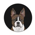 thumbnail image 2 of WIRESTER 7.88 in Round Mouse Pad with Non-Slip Rubber Base for Computers, Laptop, Office & Home - Boston Terrier Brindle Dog, 2 of 5