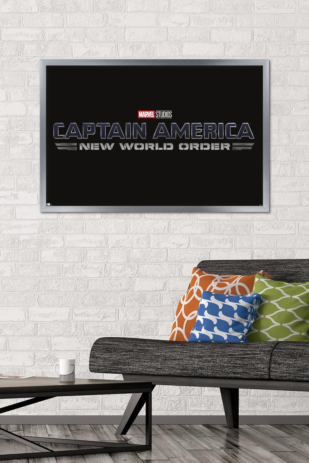 Marvel Captain America: New World Order - Logo Wall Poster, 22.375" x 34" Framed