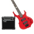 thumbnail image 4 of Glarry Electric Bass Guitar 4 String Burning Fire Style Guitar for Beginner,Red, 4 of 10