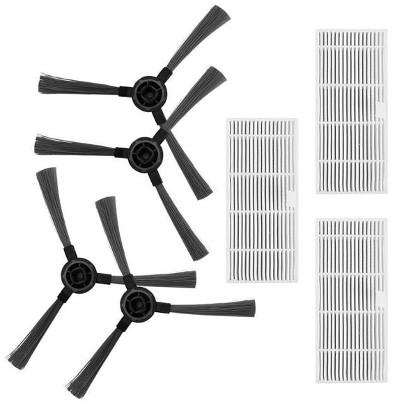 GOOVI Robot Vacuum Cleaner Set Pack Side Brushes and 3 Set Filter Compatible for BR150/BR151