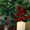 thumbnail image 5 of Christmas Velvet Bagged Ball Decorations with Branches, 16PCS Flocked Shatterproof Ornament Set for Xmas Tree, Holiday Home Decor for Mantel Tabletop Centerpiece Winter Festival Party Supplies, 5 of 5