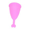 thumbnail image 3 of Juego de copas menstruales flexibles y reutilizables para mujer, copa Menstrual portátil de silicona suave con forma de corazón, color morado, 10 Uds., 3 of 5