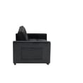 thumbnail image 3 of Lilola Home 53.5"W Black Velvet Convertible Sleeper Loveseat with Tufting, 3 of 10