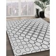 thumbnail image 2 of Ahgly Company Indoor Round Patterned Off-White Novelty Area Rugs, 3' Round, 2 of 6