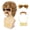 Blonde Mixed Brown, variant on A 1970s disco-style African men's wig, complete with glasses, a necklace, a beard, and a wig cap. The naturally voluminous, short, curly synthetic wig is perfect for Halloween, Christmas, and cosplay