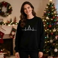 thumbnail image 6 of Oksale Matching Xmas Sweatshirt Pullover for Couple Trendy Xmas Tree Graphic Fall Tops Long Sleeeve Festival Shirts for His Hers Black L, 6 of 9