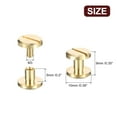 thumbnail image 2 of 15Pack Brass Chicago Screws, 4x5x10mm Post Nail Stud Rivets, Gold, 2 of 6