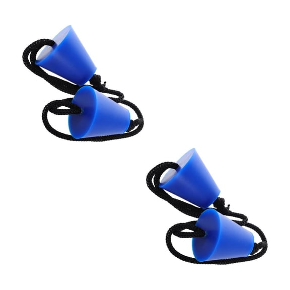 WORGEOUS 4 PCS Universal Kayak Scupper Plug Kit Silicone Scupper Plugs Drain Holes Stopper Bung with Lanyard