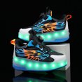 thumbnail image 4 of Kids LED Roller Skate Shoes with Wheel Light up Roller Shoes Kids Skates Sneakers Gift for Girls Boys Children, 4 of 14