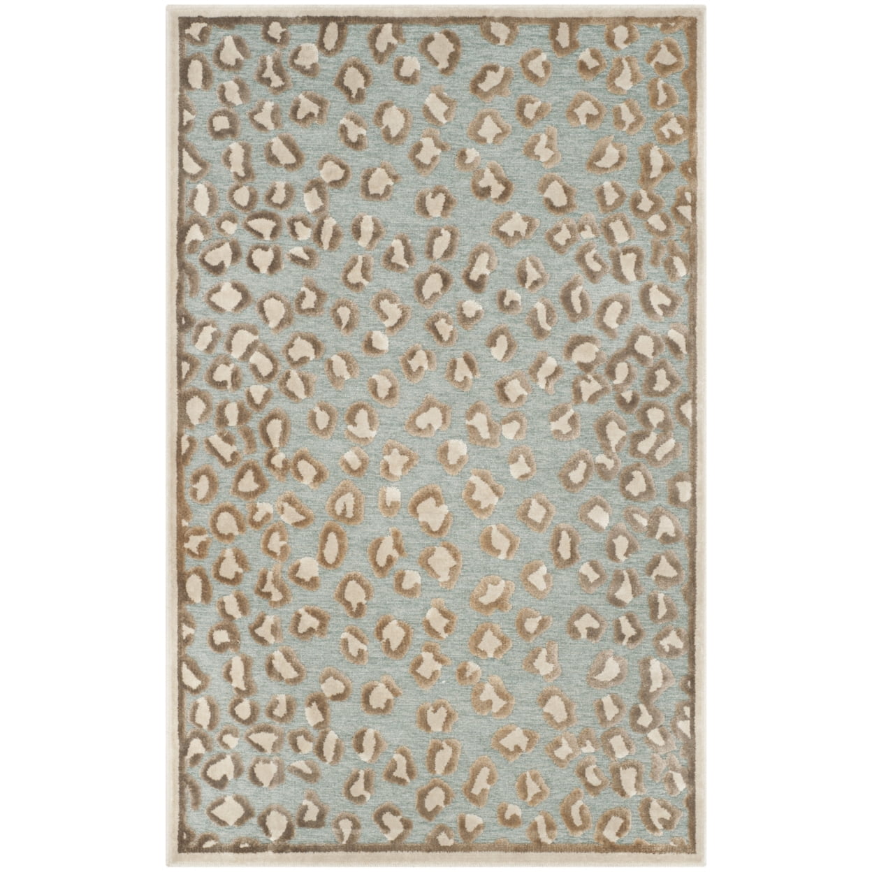 SAFAVIEH Paradise Ronnie Spotted Area Rug, Stone/Aqua, 8' x 11'2"