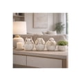 thumbnail image 3 of Decorative Resin Bird Object for Home Decor - Sculptural Figurine for Bathroom, Office, and Living Room Accent - Ornaments for Shelf, Desk, or Coffee Table Decor - Set of 3, 5", Ivory & Tan, 3 of 16