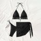 thumbnail image 4 of Tankini para mujer, bikini liso sin espalda, de dos piezas, estilo vendaje, para playa, dos piezas, tankini, 2 piezas, 4 of 8