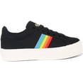 thumbnail image 2 of Gola Classics Orchid Platform Women's Vegan Rainbow Sneakers In Black Size 7, 2 of 6