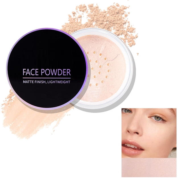 Face Concealer Makeup Oil Control Setting Powder Long Lasting Sweat Proof Nude Makeup Powder Loose Powder 6G, Concealer Setting
