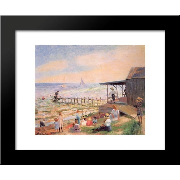 Beach side 20x24 Framed Art Print by William James Glackens
