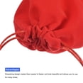 thumbnail image 5 of Velvet Drawstring Bags 2.76x3.54 Inch Gift Bags Jewelry Pouches Dark Red 10Pcs, 5 of 6