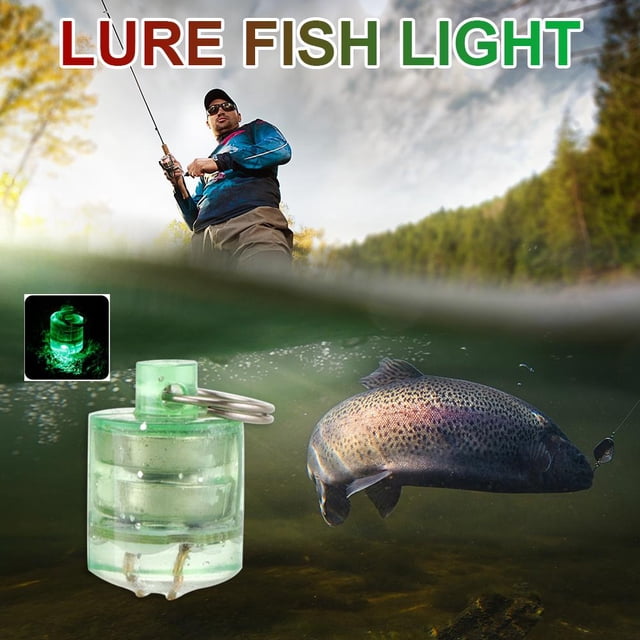 Mini lámpara de cebo subacuático activada por agua con señuelo de pesca LED (verde)