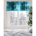 thumbnail image 5 of Collage Theme Valances for Windows Vintage Blue Oil Painting Texture Valance Rod Pocket Light Filtering Short Window Treatments Curtains for Kitchen Bathroom Living Room Bedroom, 42 x 18 Inch, 5 of 7