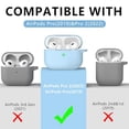 thumbnail image 7 of for AirPods Pro Case Cover with Cleaner Kit,Soft Silicone Protective Cover for AirPods Pro 2nd/1st Generation Cases for Women Men,AirPod pro 2 Case Accessories with Keychain-Sky Blue, 7 of 7