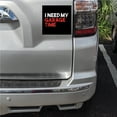 thumbnail image 2 of DistinctInk Custom Bumper Sticker - 4" x 4" Decorative Decal - Black Background - I Need My Garage Time, 2 of 2